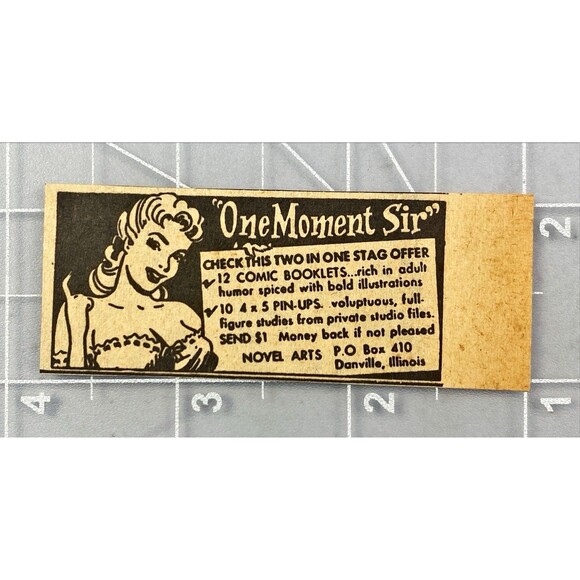 Novel Arts "Check This Two in One Stag Offer" Vintage Print Ad 1956 - Picture 2 of 2